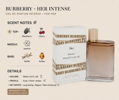 Burberry Her Intense Eau De Parfum Spray 3.3oz/100ml for Women Fragrance Scent