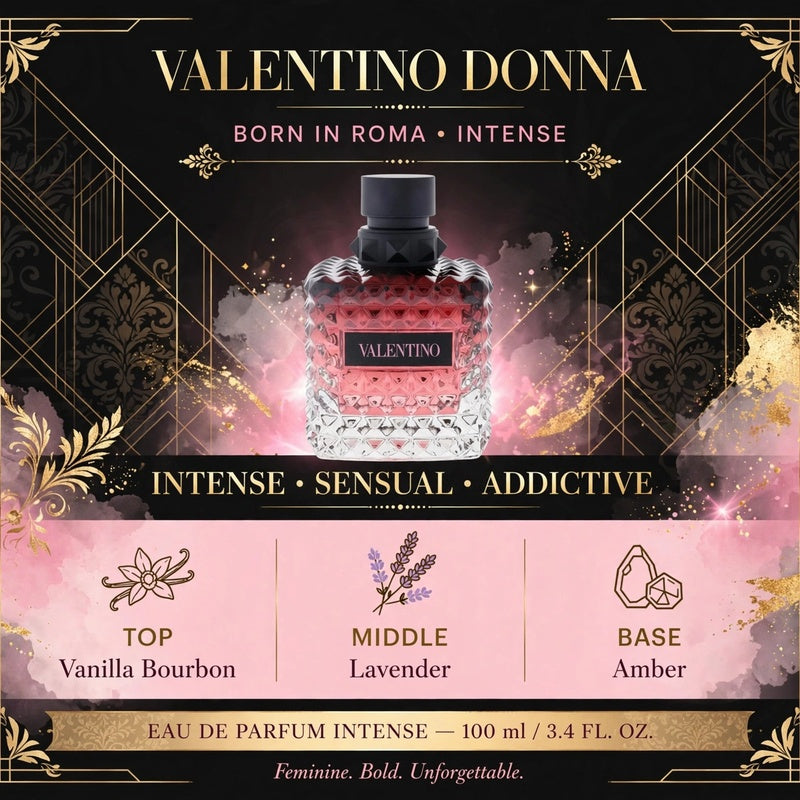 Valentino Donna Born In Roma Intense Eau de Parfum Spray para Mujer, 3.4 Onzas